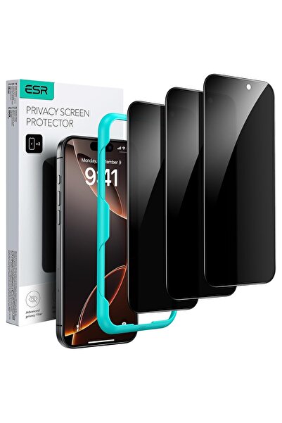 ESR Pack of 3 Privacy Glass Film for iPhone 17 Pro Black