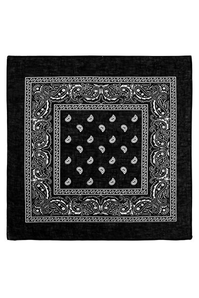 sensobel Drop Pattern Black Bandana 50X50 Cm. 100% Cotton