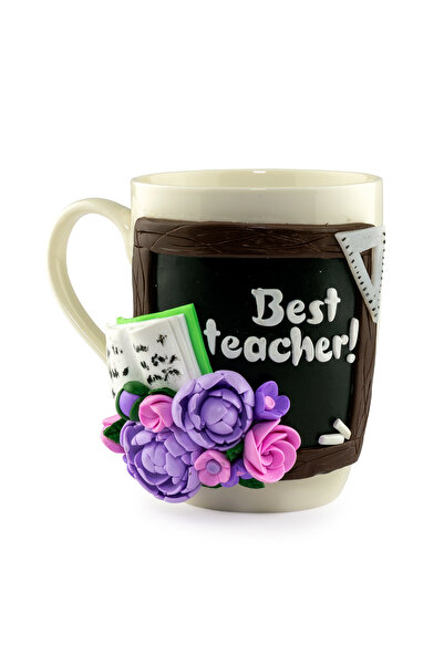 Yoobirim Box Mug Decorated with Fimo Best Teacher for Teaching Staff YoobirimBox