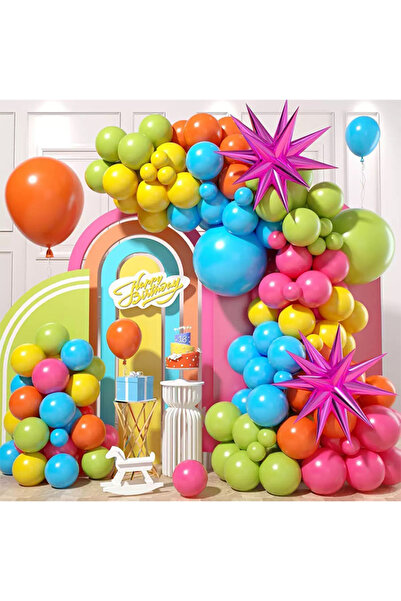 Generic مجموعة قوس بالونات بألوان الباستيل مكونة من 108 قطعة لتزيين حفلات أعي...