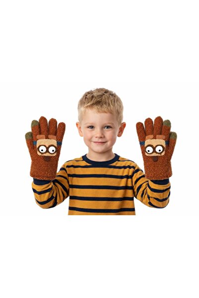 gigigiyim قفازات أطفال للجنسين بوجه راكون متحرك