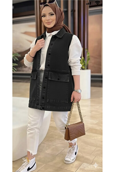 sarıdağ Denim Vest Jacket Tunic