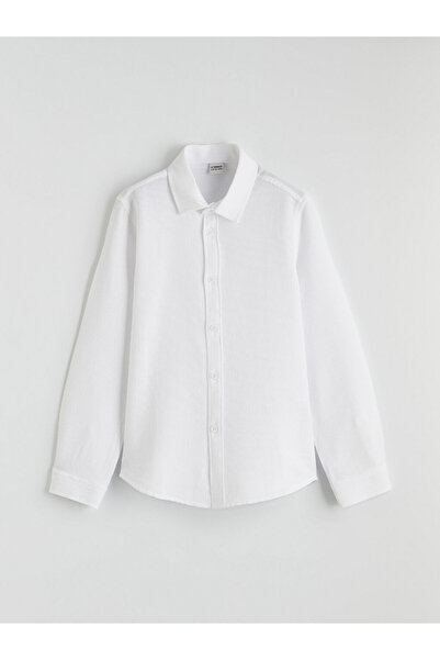 LC Waikiki Rmz Gi̇yi̇m Farkiyla Boys' Dobby Shirt