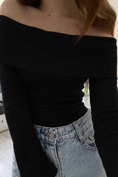 AYZEY Madonna Collar Ribbed Knitwear Sweater