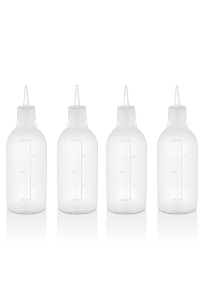 GastroPlast 4 Adet Şeffaf Plastik Yağdanlık (500 Ml) - Sosluk, Yağdanlık, Ket...