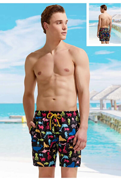 My Frag Ανδρικό σορτς μαγιό Premium - Πολύχρωμο και με σχέδιο υποθαλάσσιου