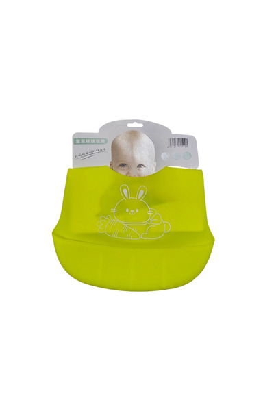 1way A bib to protect the baby from wetness and multi-colored stains