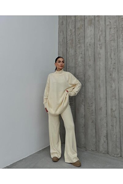 Lux Home Istanbul Turtleneck Turtleneck Sweater Trousers Knitwear Set