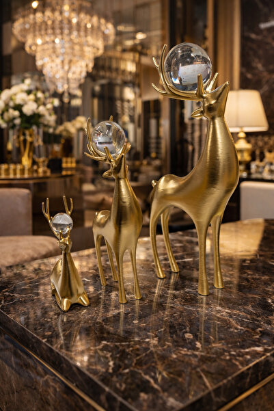 jeane home decor Gold Altın Varak Dekoratif Kristal Top Şık Tasarım Hediyelik...