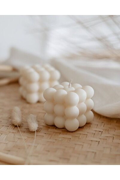 Lumiere Küp Bubble Doğal Soya Mumu – El Yapımı Dekoratif Baloncuk Mum | Moder...