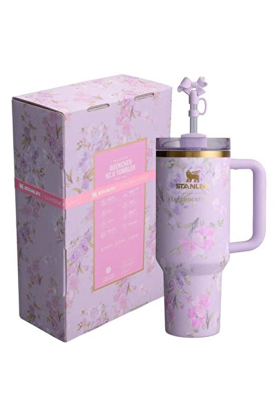 Stanley x LoveShackFancy Quencher 40OZ, Happy Thoughts, Presented in Elegant ...