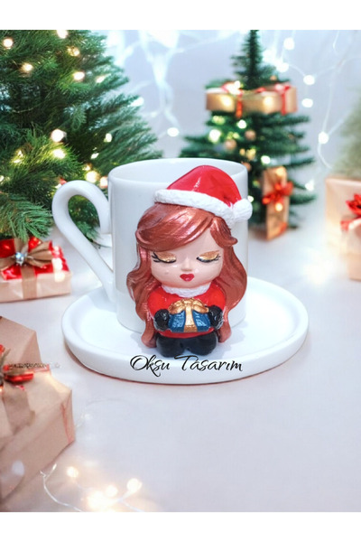 oksukokulutaş New Year Christmas Mother Turkish Coffee Cup