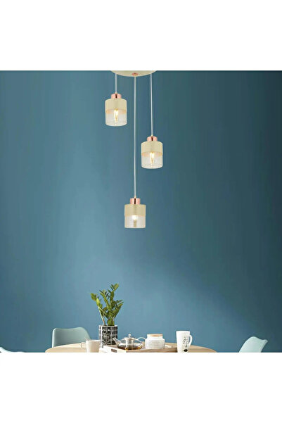 HubRom BORIS 3353-03-CRR Πολυέλαιος Κρεμ Πατίνα Χρυσός 55x70 εκ. 3xE27 Μέγ. 60W