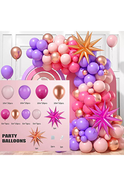 Generic مجموعة زينة قوس بالونات لاتكس مكونة من 100 قطعة، مناسبة لحفلات أعياد ...