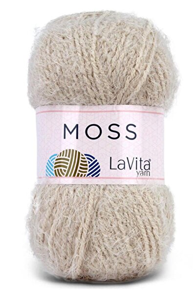 LaVita Yarn Moss El Örgü İpi 100gr - Tavşan Tüyü Dokulu [1063 - Bej] Yumuşak ...