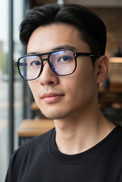 HabeQ Blue Light Protective Optical Compatible Glasses Interchangeable Eyeglass Lenses Replaceable Men's