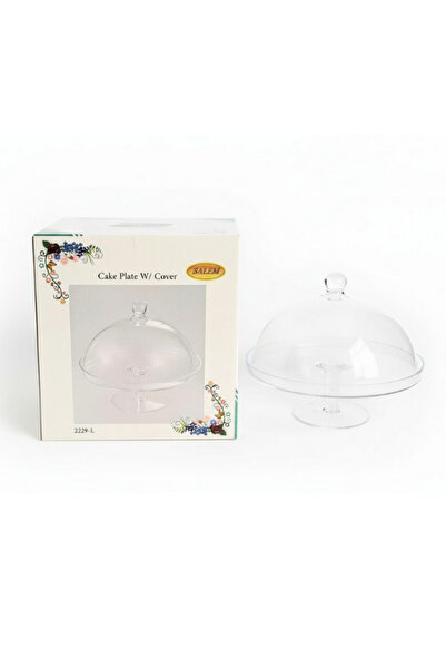 ALKHANBASHI Cake Plate with Cover – Elegant Serving Stand 31.5×31.5×21.5 cm