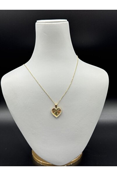 MHCGOLD Kalp Desenli 14 Ayar Altın Kolye