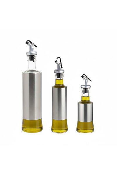 mawfoor Glass Oil Dispenser Set - 200ml + 300ml + 500ml