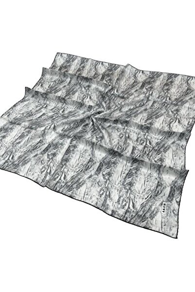 Aker Шовковий шарф - 8924713-912 Сірий твіл