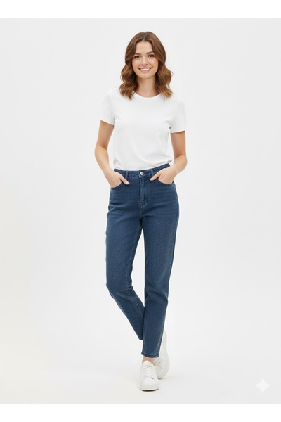 ModamarkReal Women's Boyfriend/Mom Jeans High Waist Denim Pants