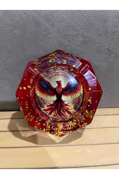 meristeed Handmade Epoxy Ashtray with Phoenix Design |   Home Accessory Decor...