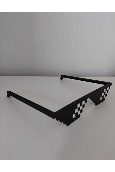 KARA3DS Thug Life - Güneş Gözlüğü - Siyah Parti Minecraft Piksel Gözlük – Eğlenceli Parti ve Oyun