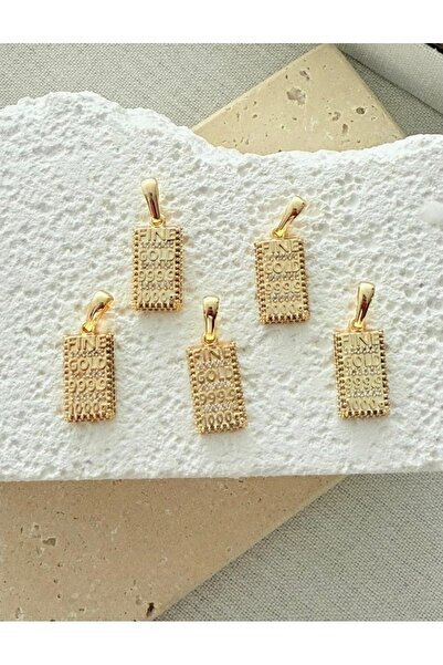 Altınsoy collection Külçe Altın Kolye Çelik Kararmaz