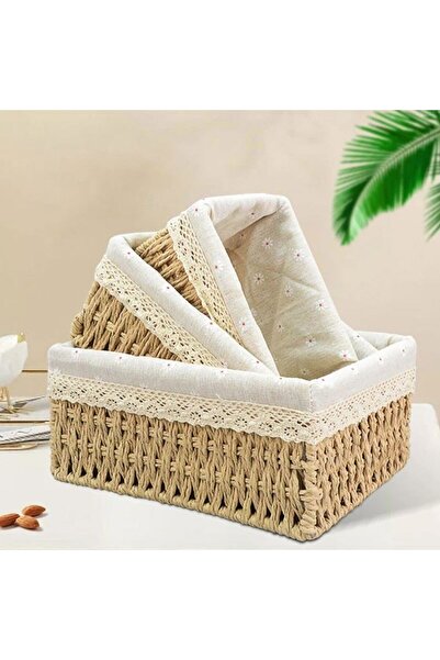 Generic A stylish and practical 3-piece storage and organization basket set