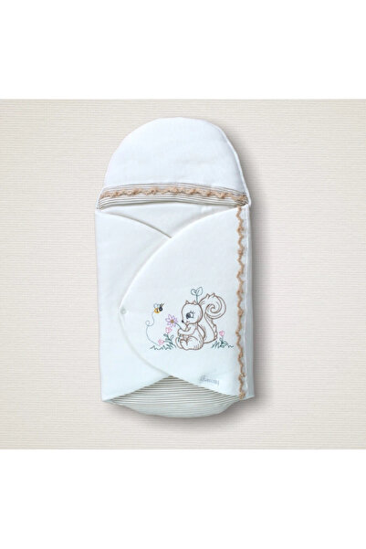 Marsilyan بطانية للفتيات حديثي الولادة مطرزة على شكل سنجاب صغير