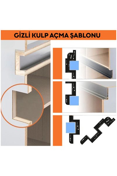 EYMEN YAPI Pratikmen Gizli Kulp Açma Şablonu Metal