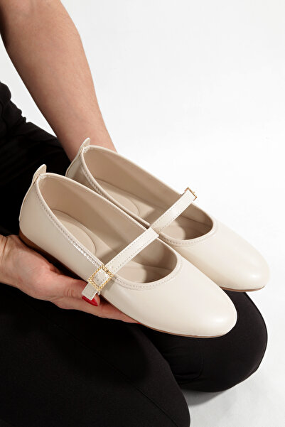 CEMAY Balerini simpli pentru femei, cu cataramă, potriviti pentru birou, acas...