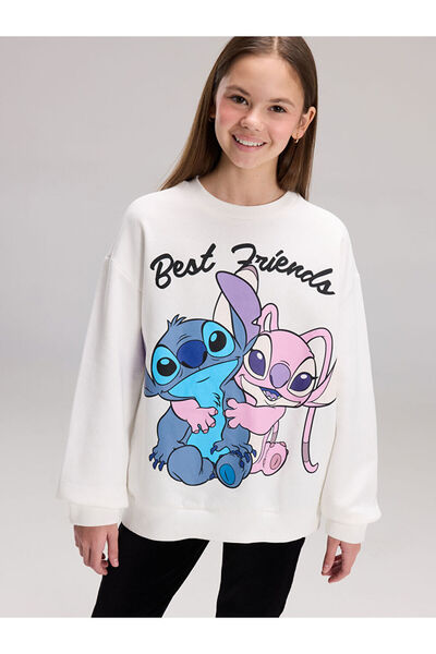 LC Waikiki Hanorac gros de fete cu imprimeu Stitch și Angel