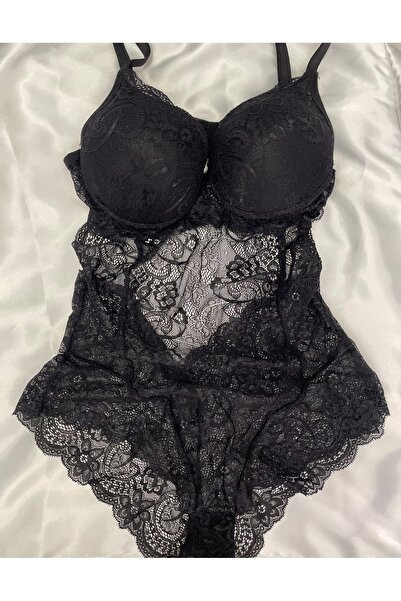 Dantelya Homewears Dantelli Dolgulu bodysuit Babydoll