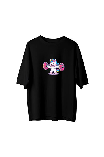 CANDLEMASTORE Sweety Unicorn Gym - Oversized T-Shirt