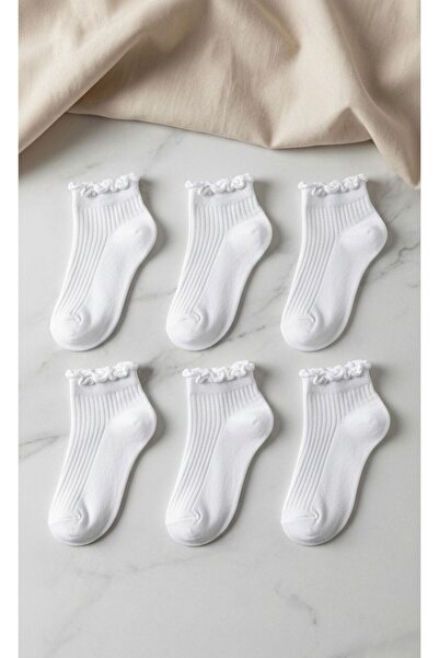 H&N Set of 6 Ruffled Short Booties Socks