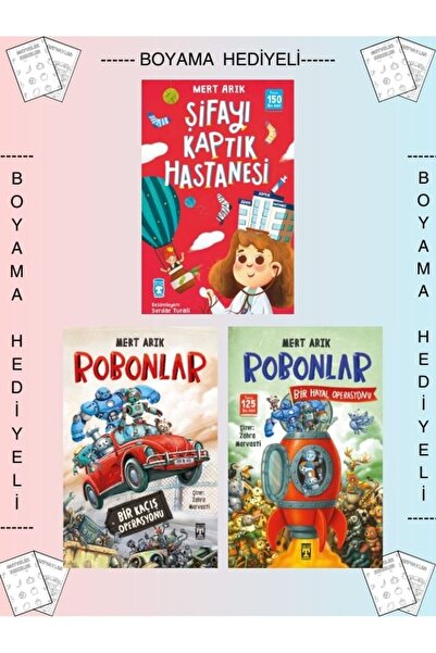 Timaş Yayınları Boyamalı Şifayı Kaptık Hastanesi Robonlar Bir Kaçış Bir Hayal...