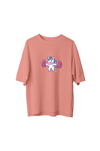 CANDLEMASTORE Sweety Unicorn Gym - Oversized T-Shirt