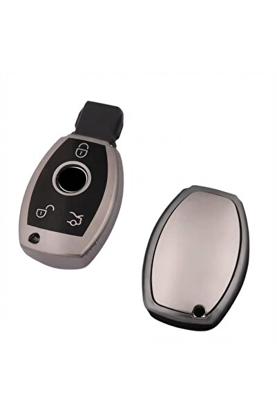 MericLine غطاء حماية لمفتاح السيارة الذكي ذو الزر الثلاثي متوافق مع سيارات مر...