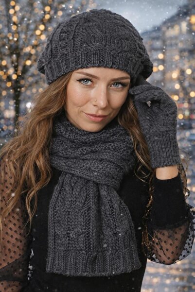 Wearflawless Scarf, Beanie, Gloves 3-Piece Set, Winter Gift, Gift for Women