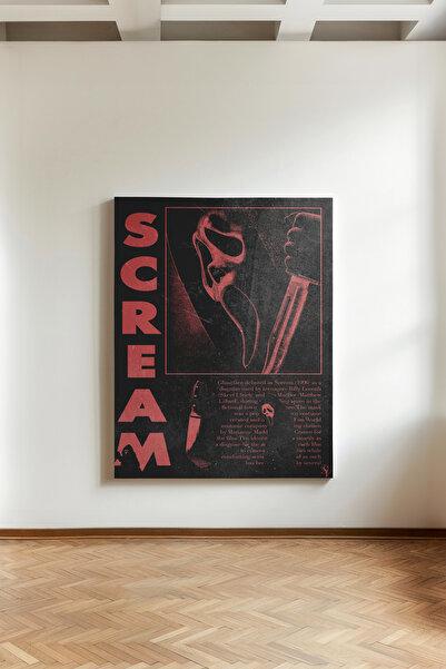 Kanvaspera Scream Çığlık Ghostface - Kanvas Tablo - Retro Korku Filmi Posteri...