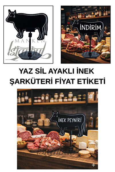 Manken İstanbul 10 Adet Yaz Sil Mini Boy Mandallı Fiyat Etiketi Şarküteri Aya...