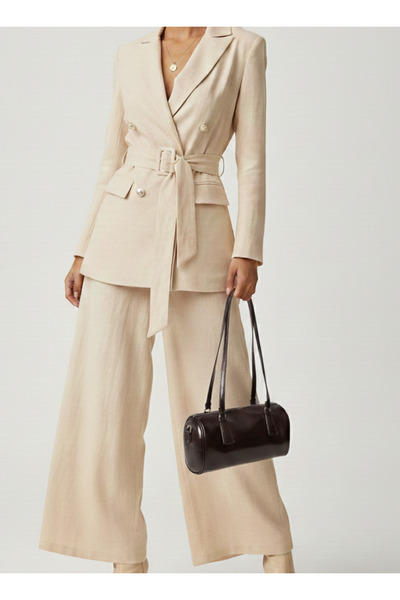 Çanta Trend Moon Model Brown Baguette Shoulder Bag