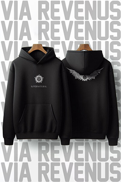 Vordevia Supernatural Printed Unisex Oversized Hooded Sweatshirt - Custom Design Graphic Hoodie