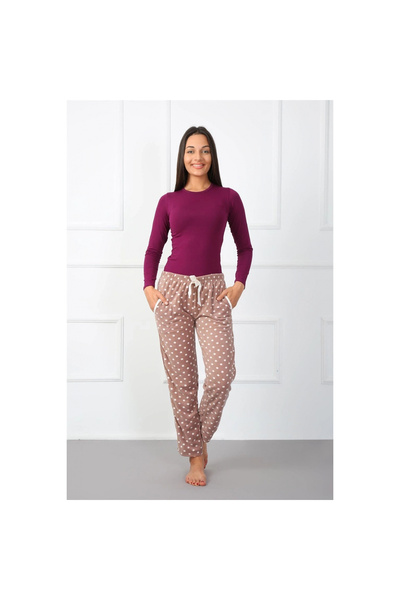 Narnuga Mi̇ray- Polar Single Bottom Pajama Pants Brown