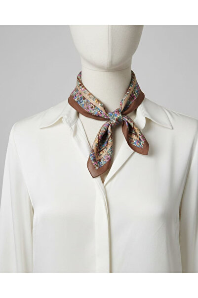 Pure Silk Atelier %100 Saf İpek Lüks Mini Fular (50x50 cm)