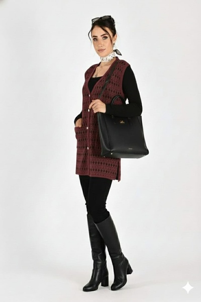 onno style women Classic Knitwear Colorful Buttoned Vest