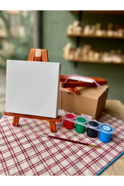 Hayat Ağacı Atölyesi Mini Şovaleli Tuval Boyama Seti
