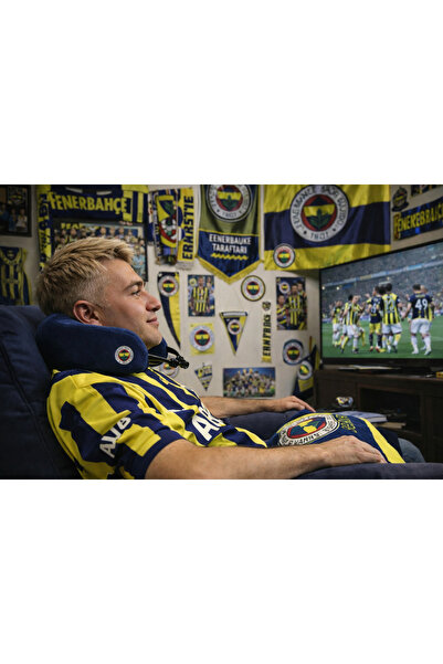 Fenerbahçe Lisanslı Bandrollü Titreşimli Boyun Masaj Yastığı – Şarjlı, Premium