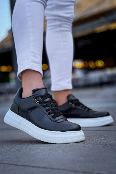 Zapatos حذاء رياضي رجالي يومي برباط من الجلد طراز KB-X20 CBT - أسود